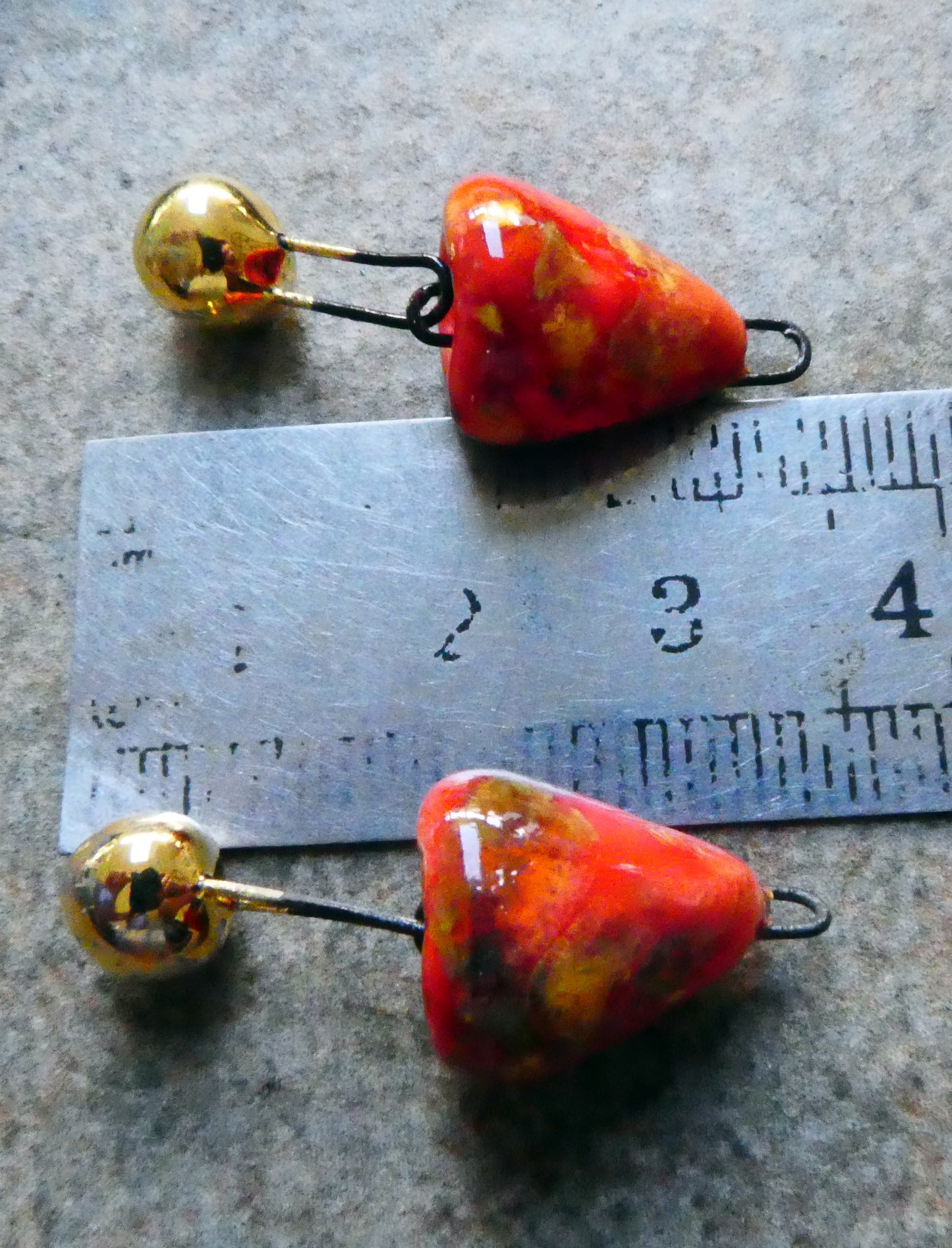 Ceramic Bell Dangles - Firecracker