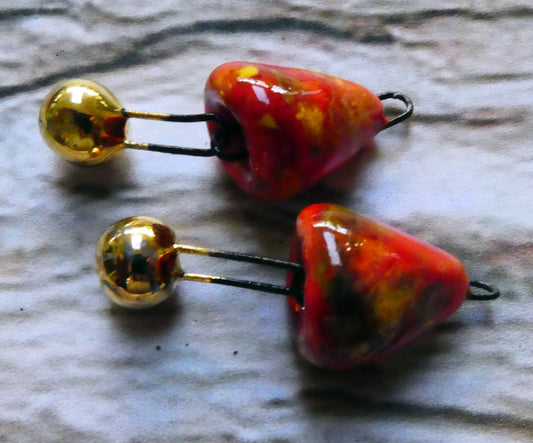 Ceramic Bell Dangles - Firecracker