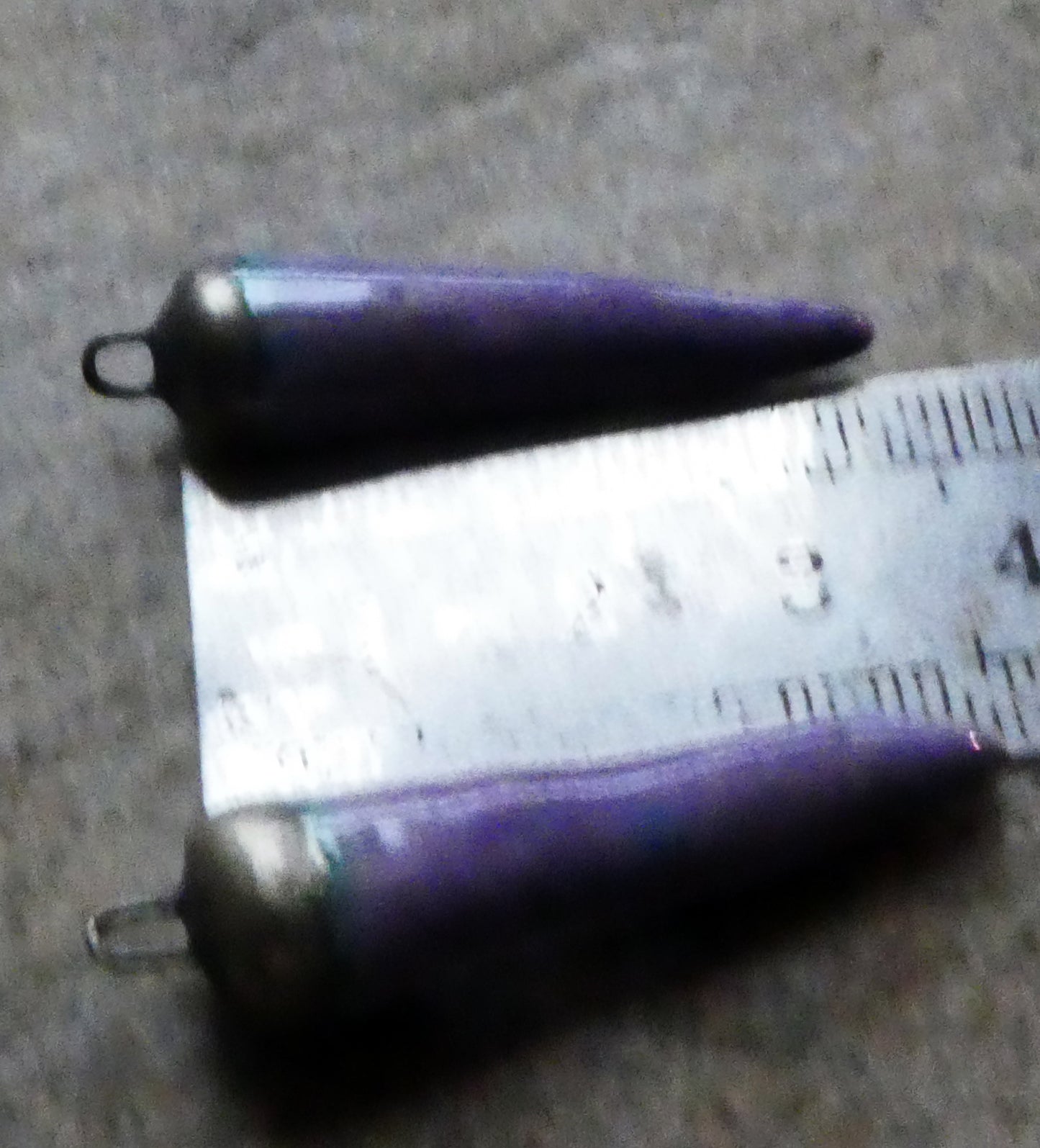 Ceramic Spikes Earring Charms -Lavender Flower