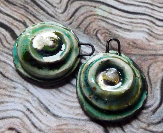 Ceramic Stacked Pools Earring Charms #2