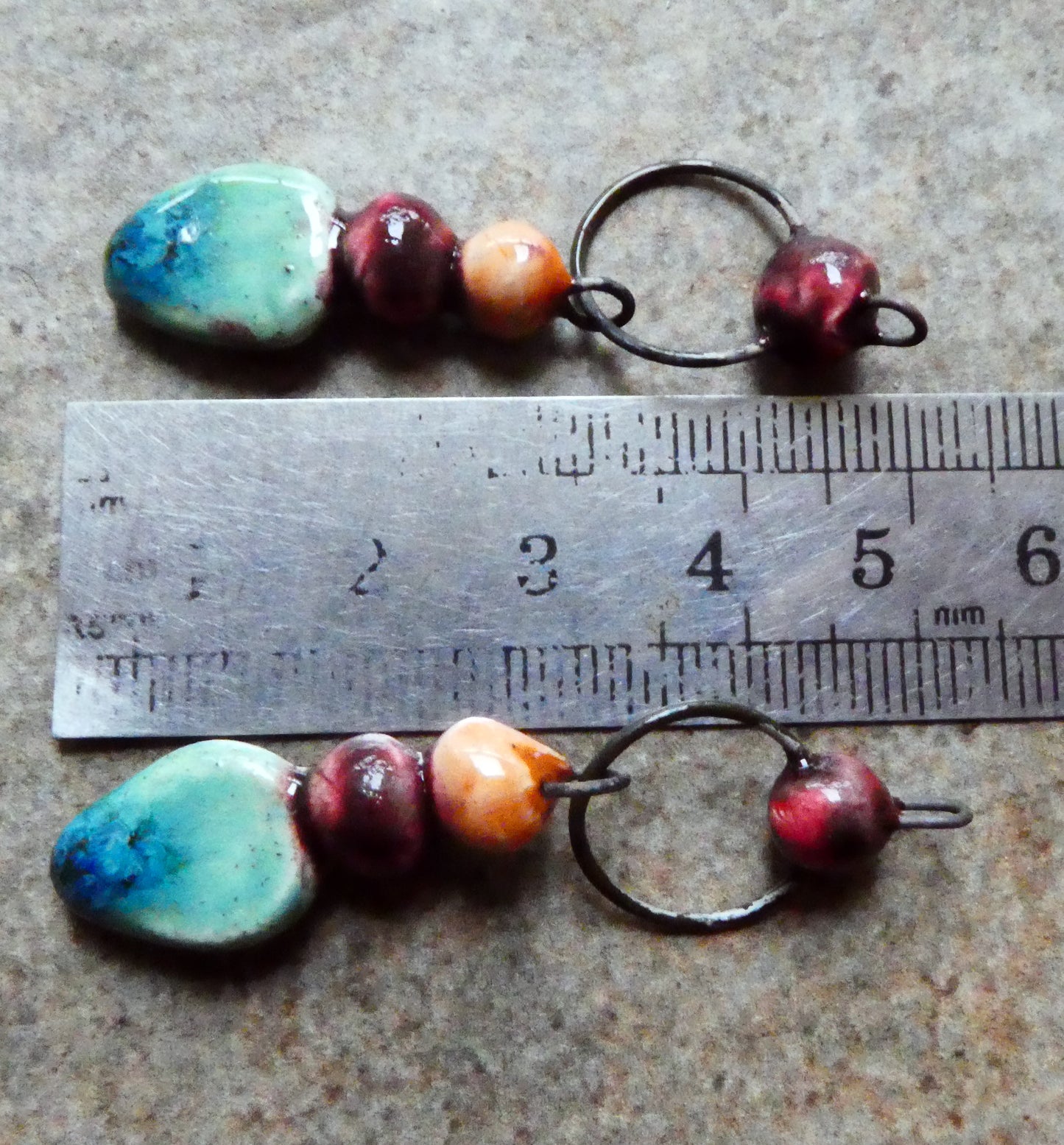 Ceramic Berries and Leaf Dangles - Rockpool