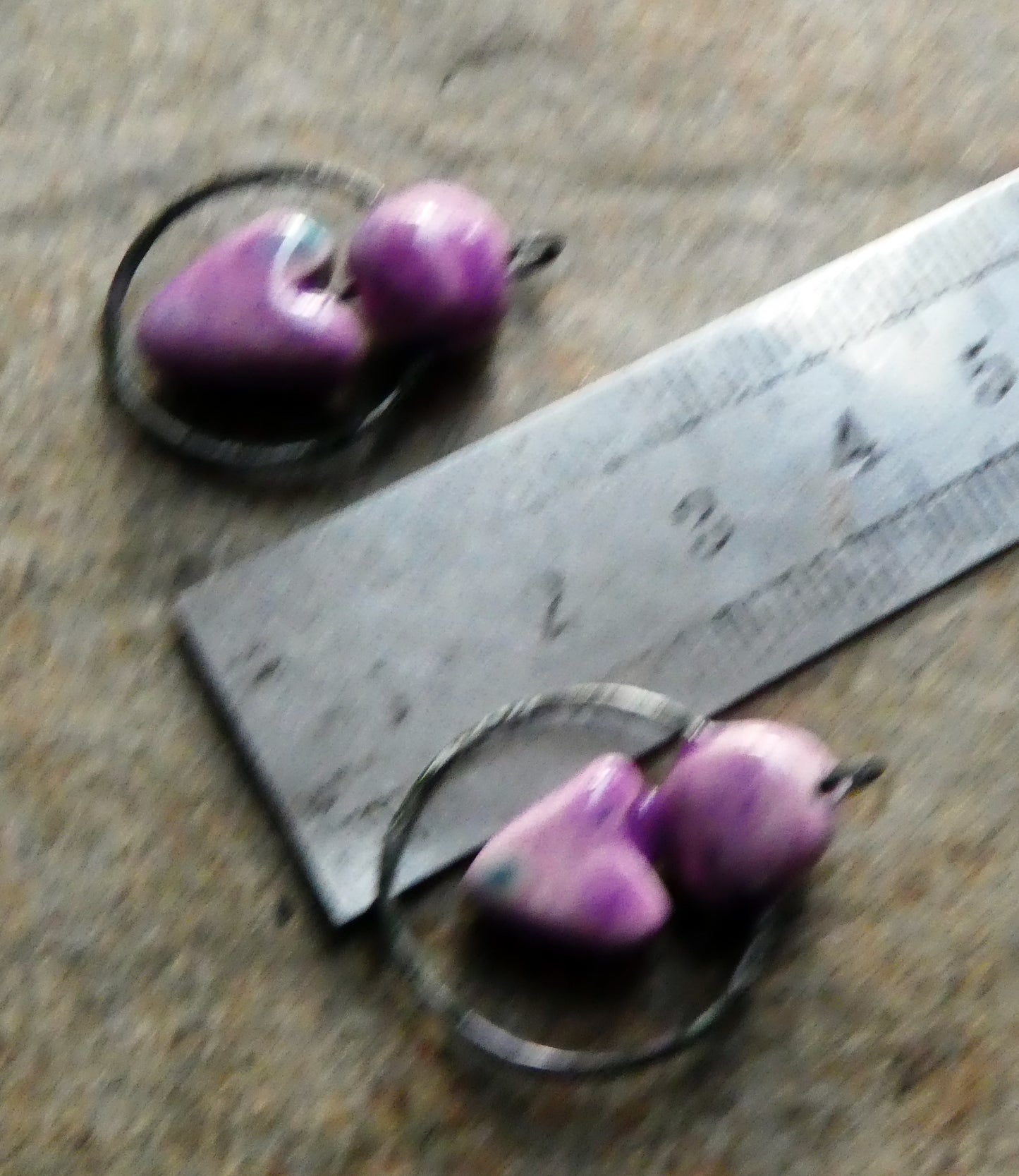 Ceramic Hoopy Heart and Bobble Connectors - Grapel