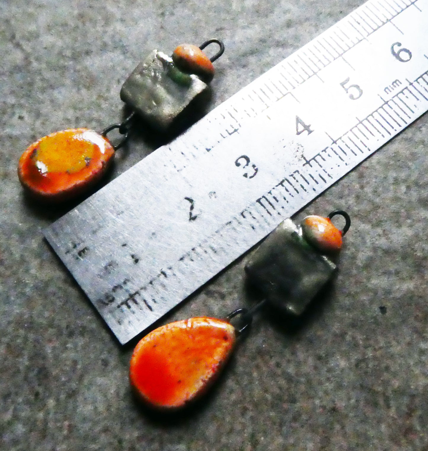 Ceramic Mixed Shape Dangles- Wildfire