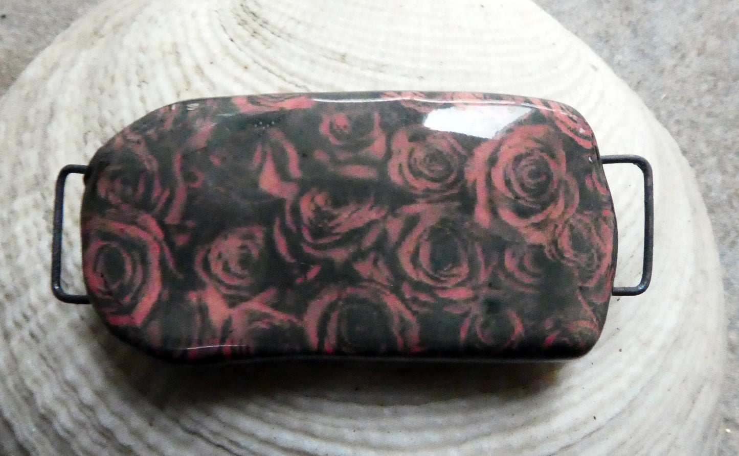 Ceramic Roses Decal Bracelet Focal  #2