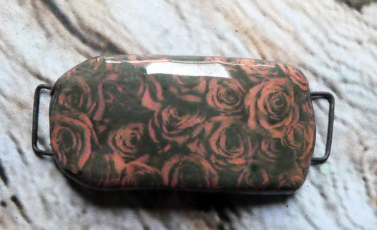 Ceramic Roses Decal Bracelet Focal  #2