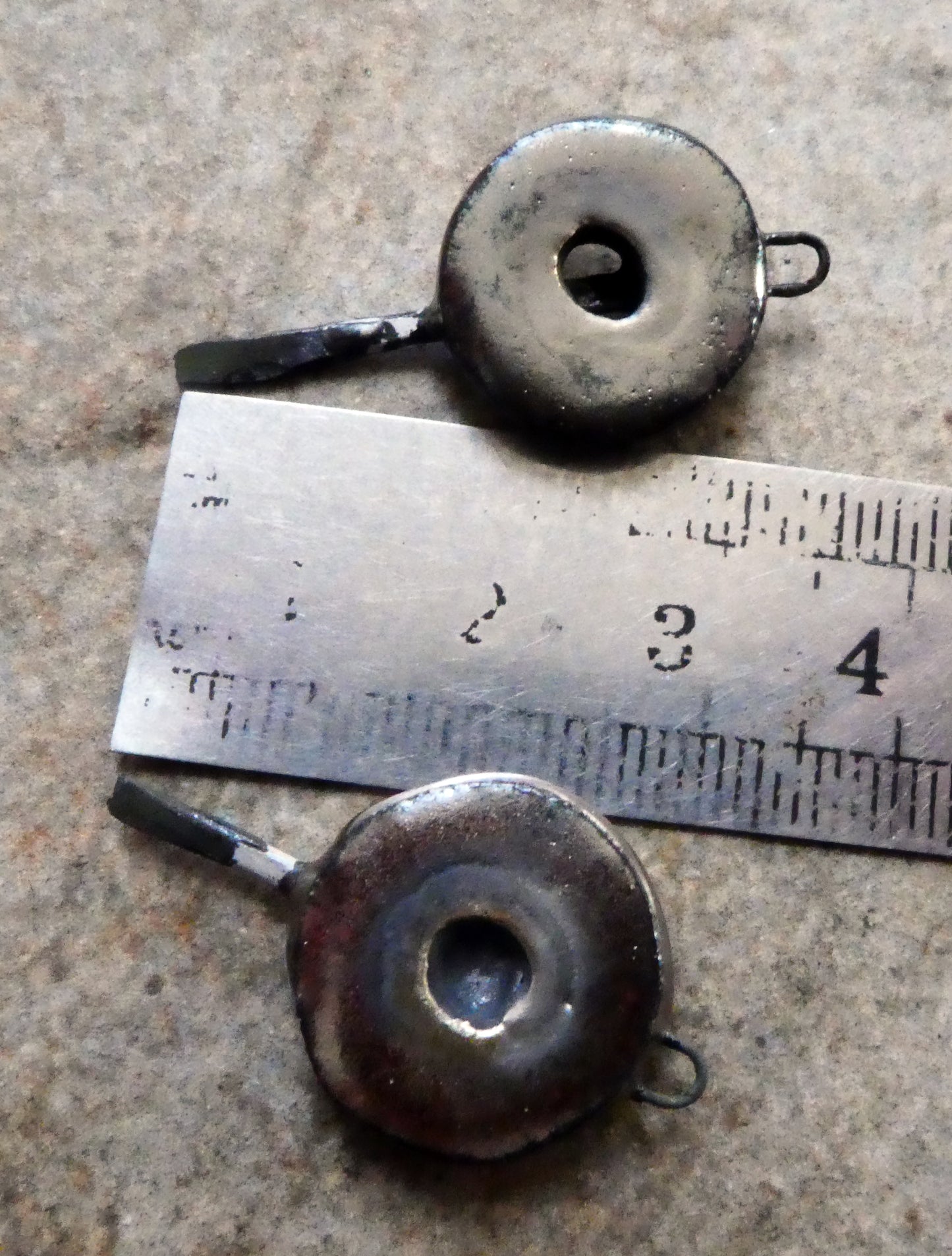 Ceramic Dimpled Disc Tailed Charms -Gloria