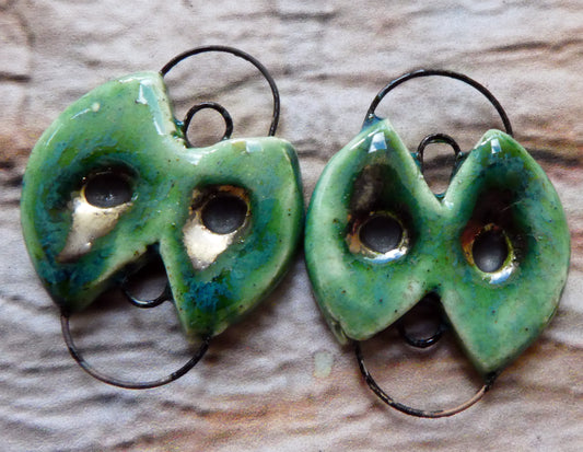 Ceramic Four Hoop Connectors -Rockpool