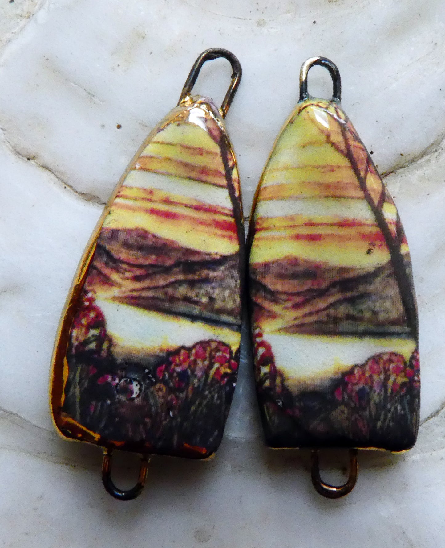 Ceramic Tiffany Arch Earring Connectors-#3