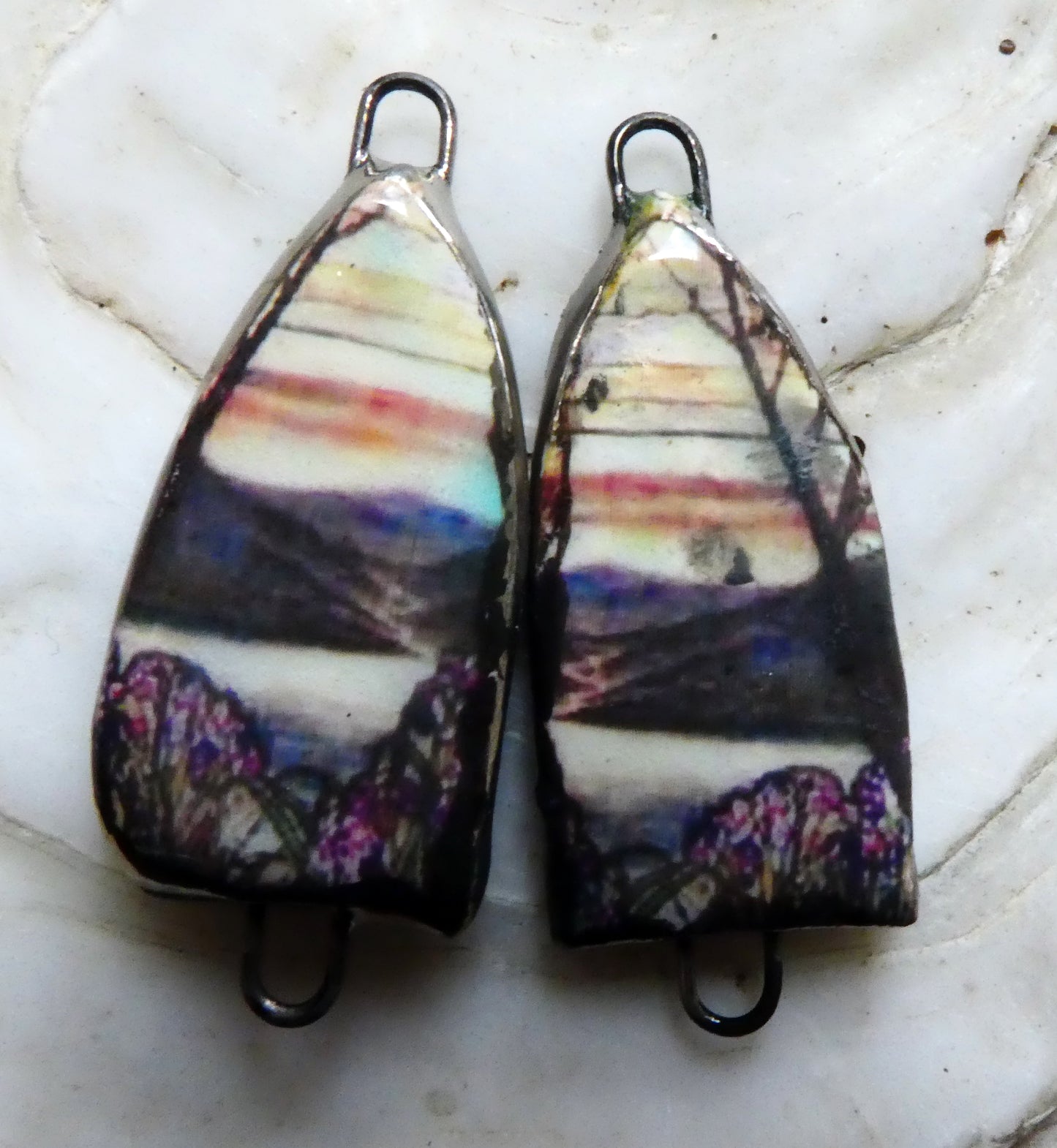 Ceramic Tiffany Arch Earring Connectors-#5