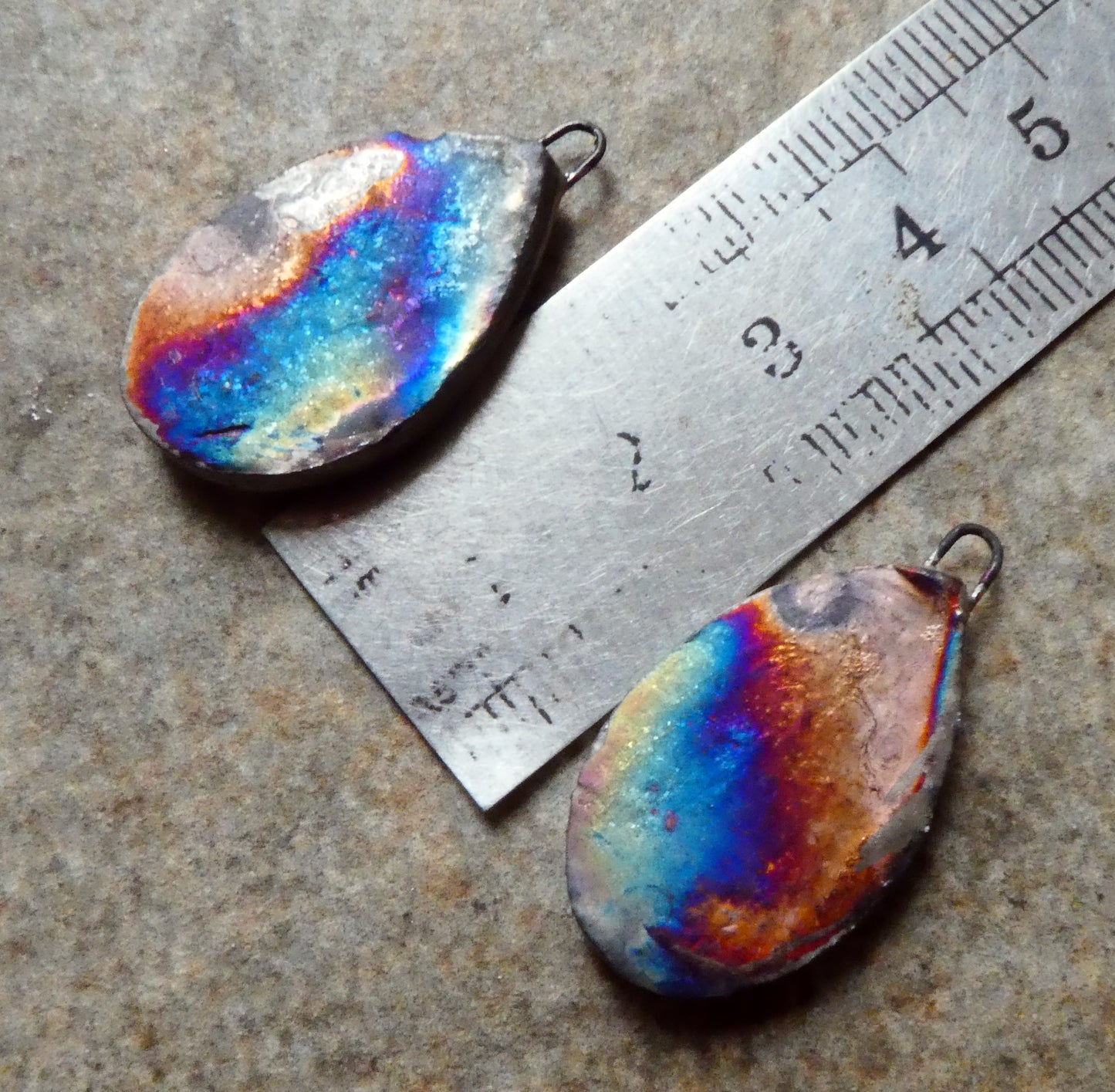 Ceramic Painted Decal Slice Earring Charms #2