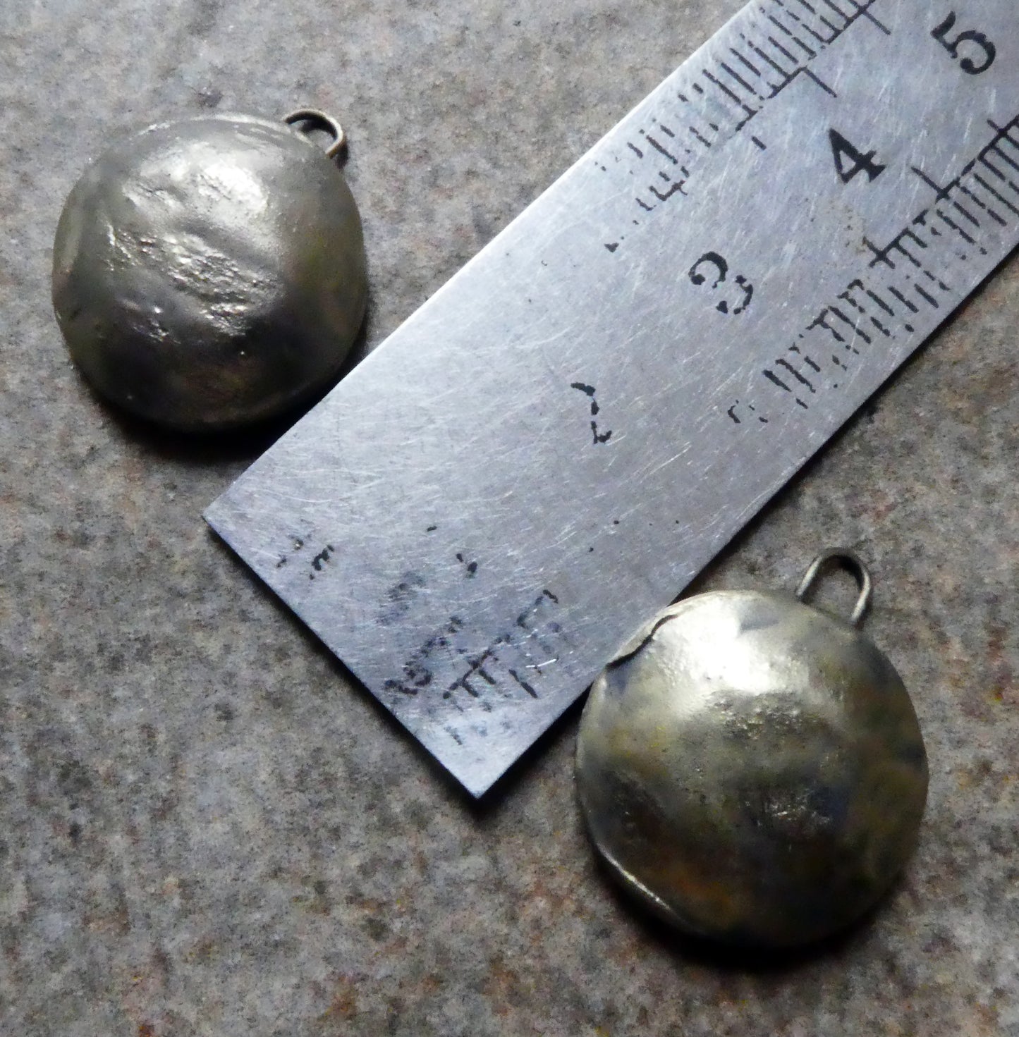 Ceramic Silver and Bronzy Bowl Charms