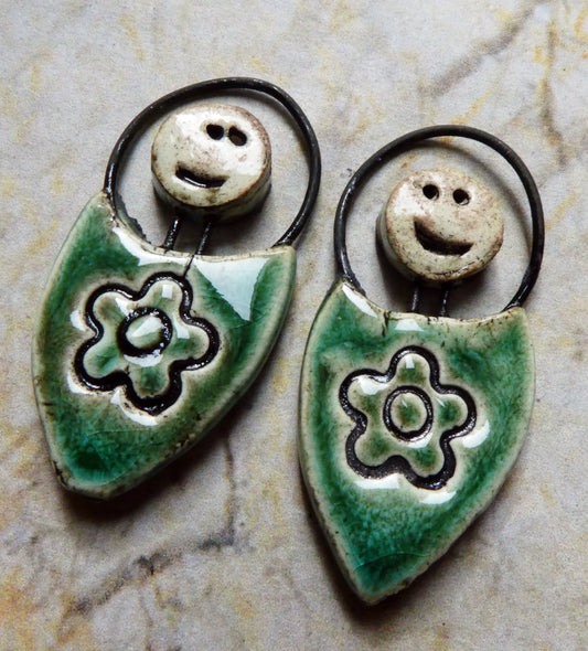 Ceramic Simple Souls Goddess Charms -Algae Bloom