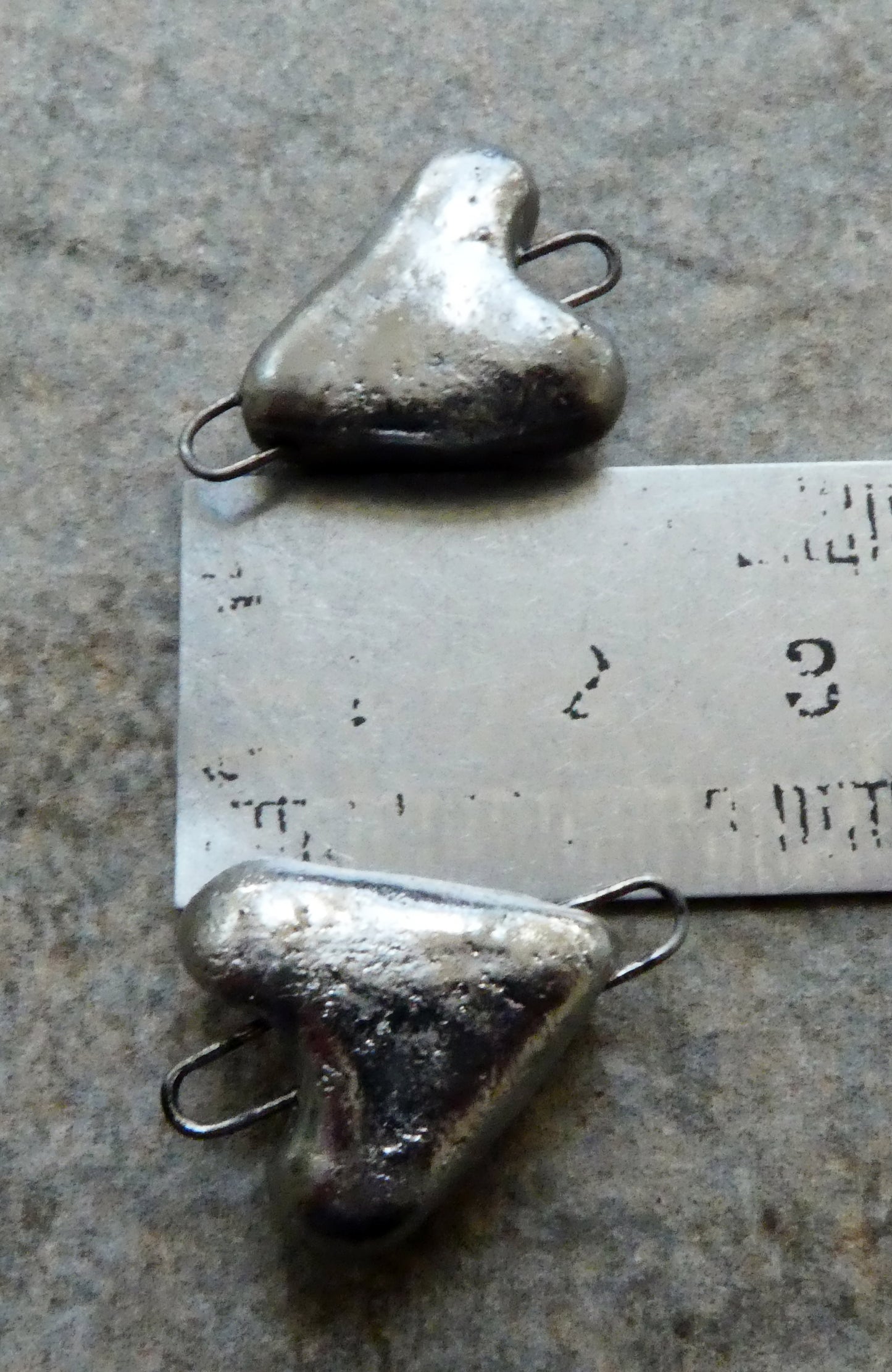Ceramic Little Heart Connectors -Platinum Lustre