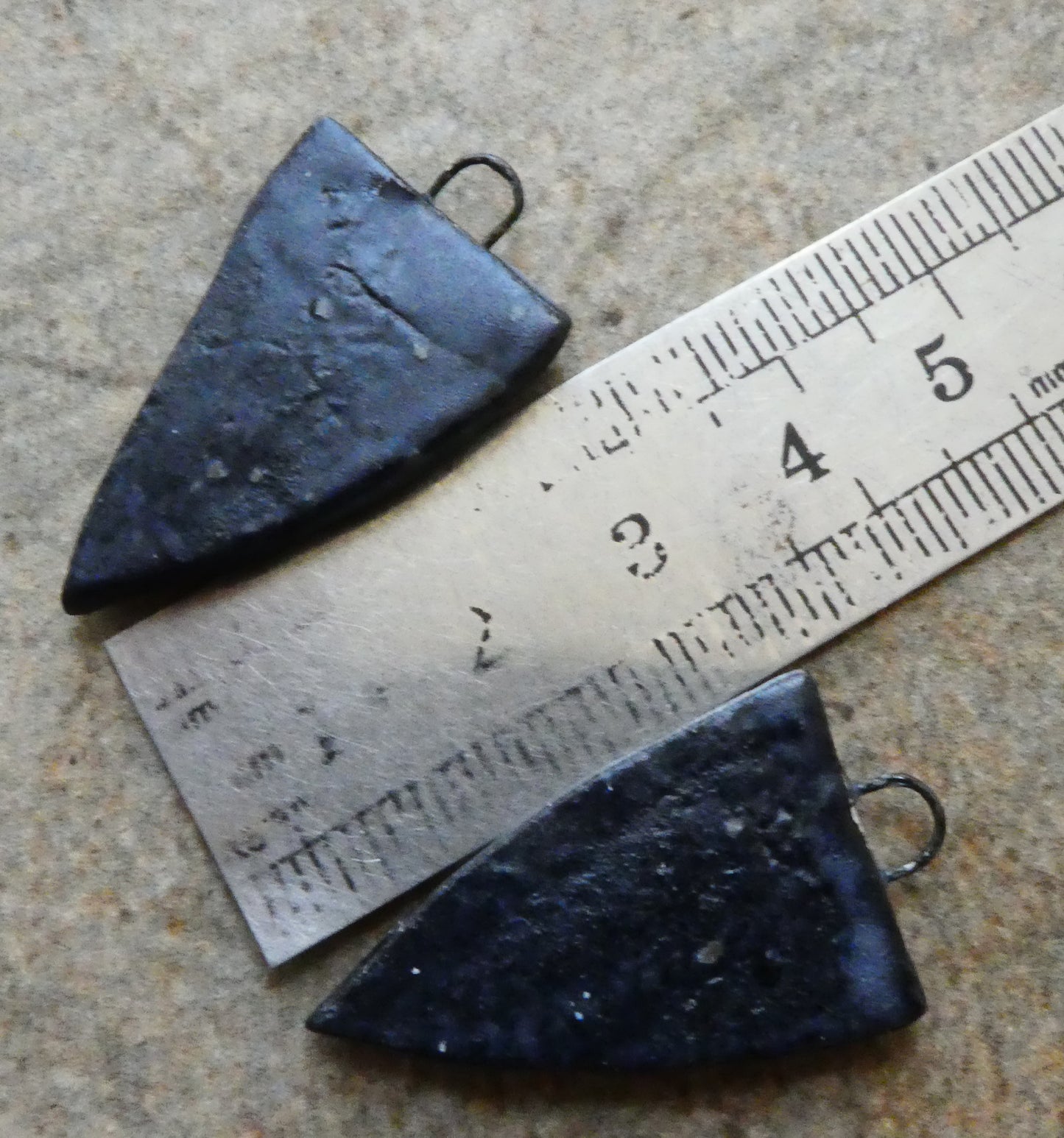 Ceramic Sgraffito Tribal Mask Matte Earring Charms #2