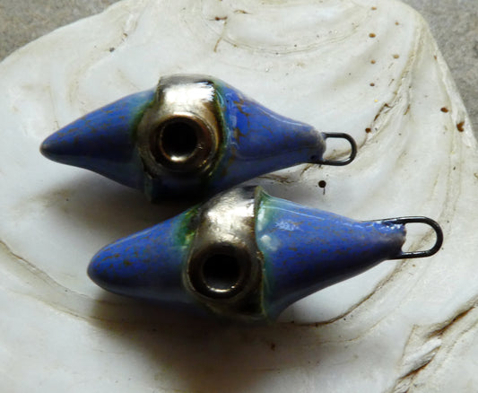 Ceramic Spiky Banded Rivet Charms - Ohio