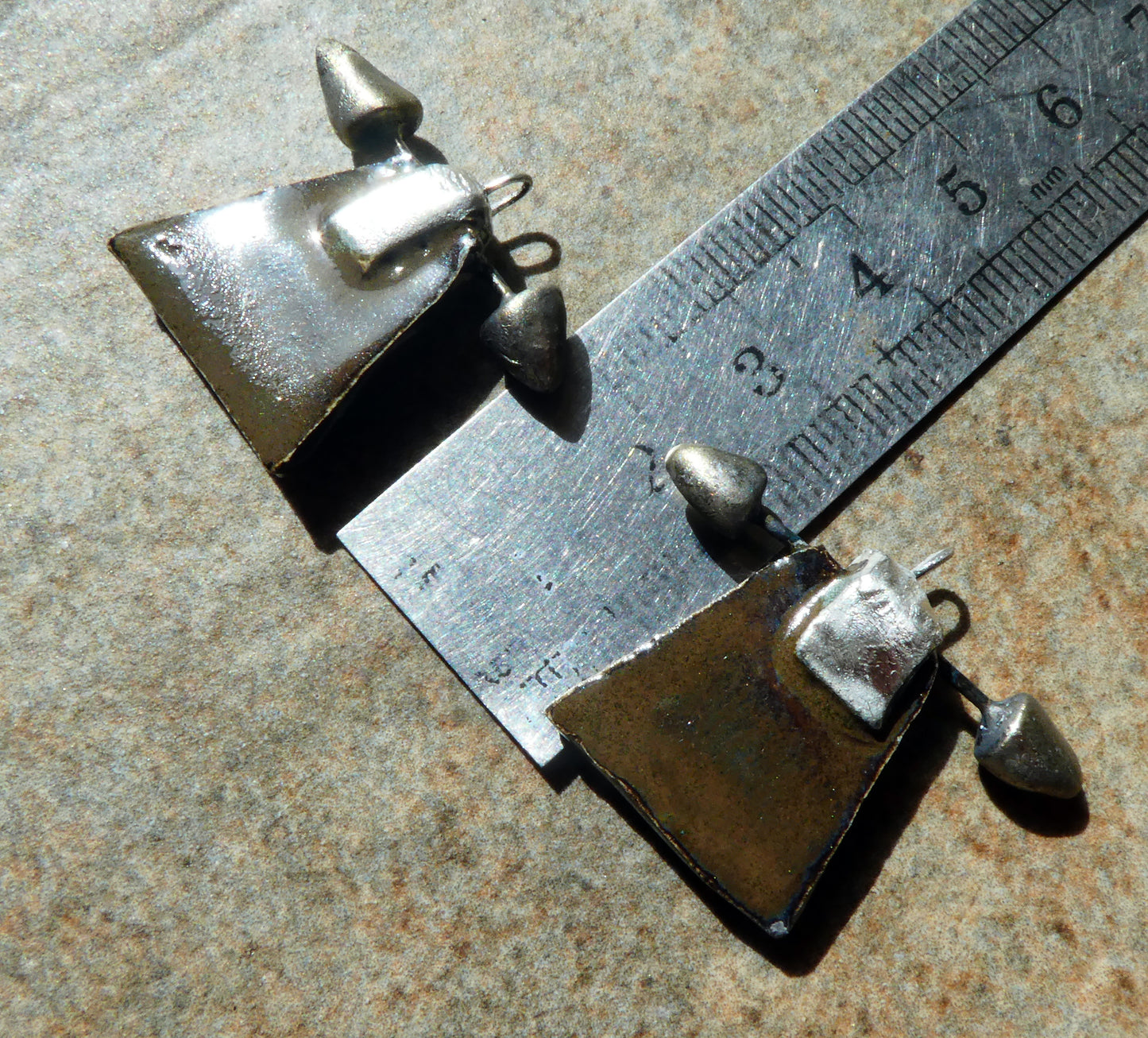 Ceramic Tuareg Inspired Speared Charms -Grotto