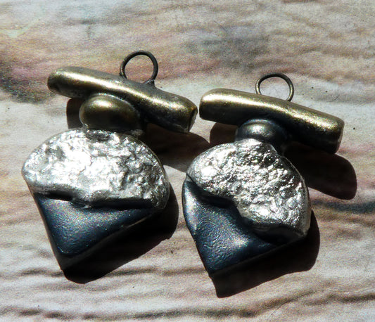 Ceramic Tuareg Inspired Charms -Pewter