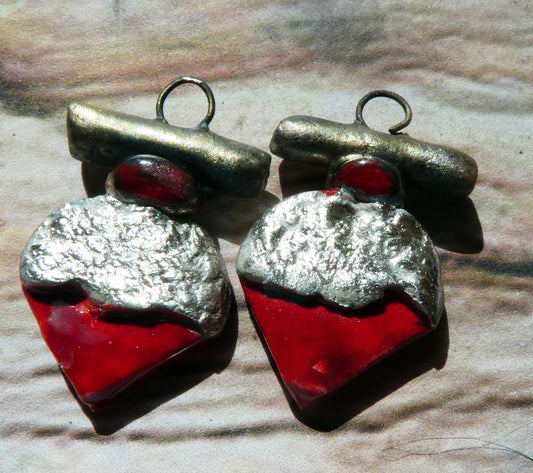 Ceramic Tuareg Inspired Charms -Red