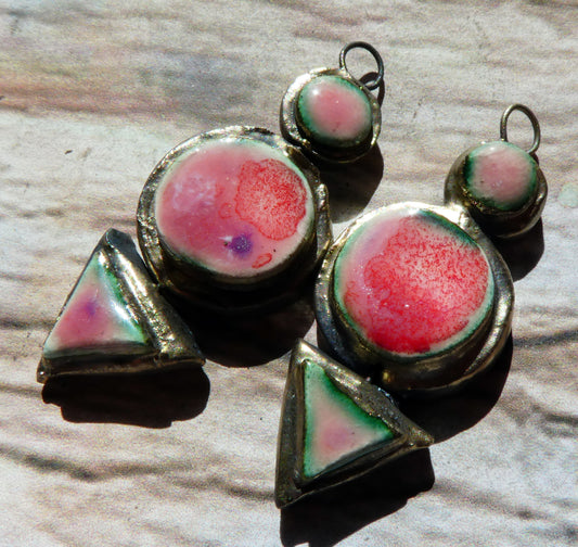 Ceramic Moulded Stack Charms -Berry Tart