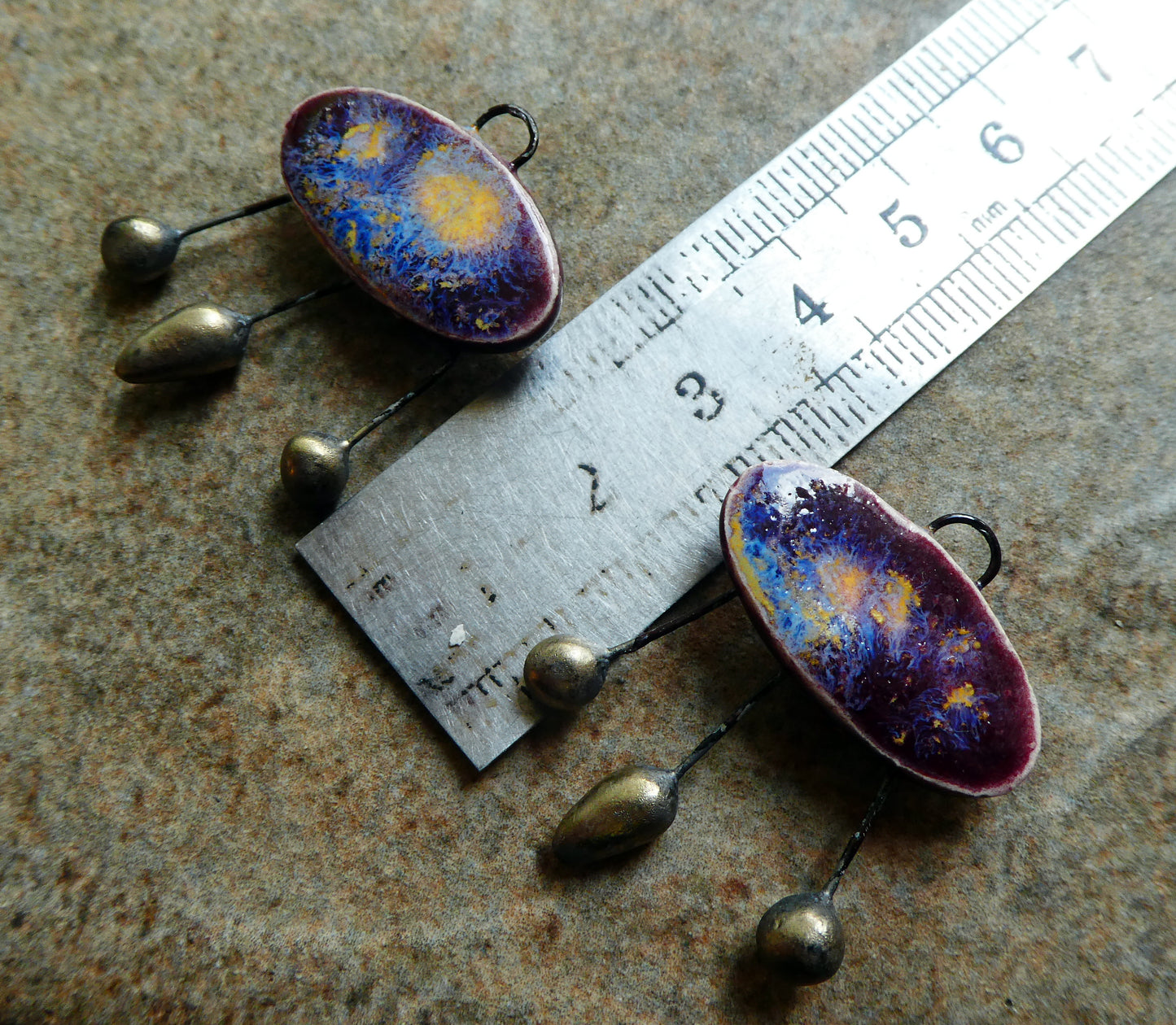 Ceramic Oval Bobbly Charms - Sailors Delight