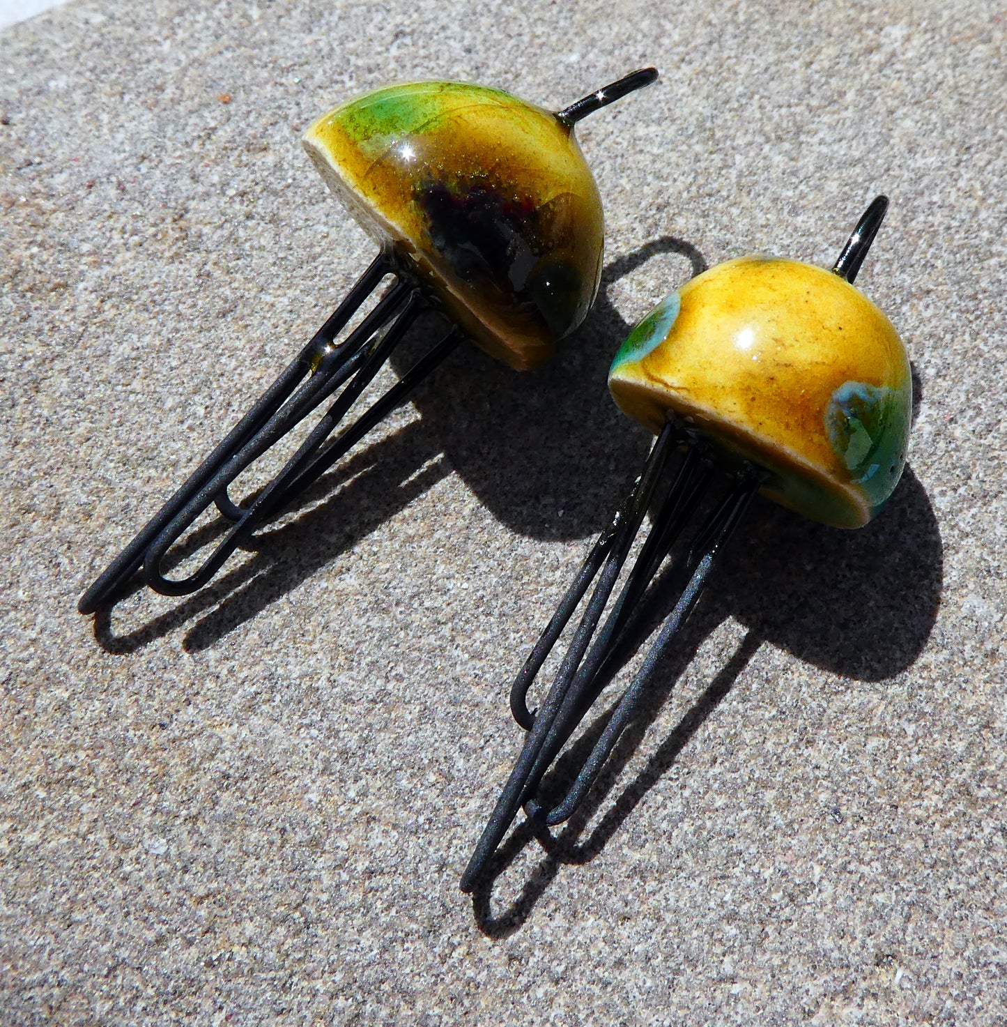 Ceramic Jellyfish Earring Connectors - Billabong