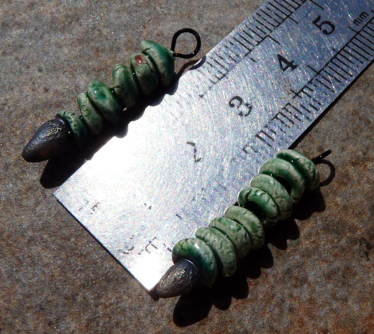 Ceramic Catkin Charms - Algae Bloom