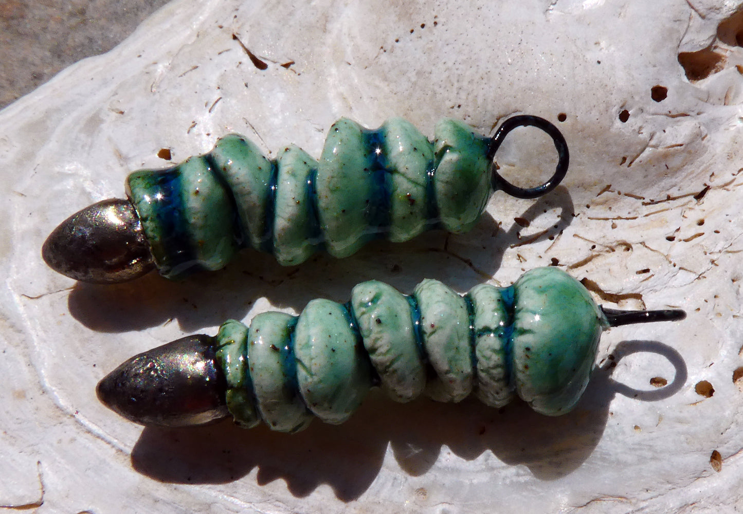 Ceramic Catkin Charms - Rockpool