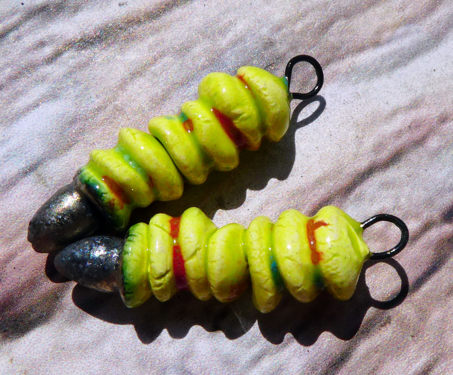 Ceramic Catkin Charms - Cherry Limeade