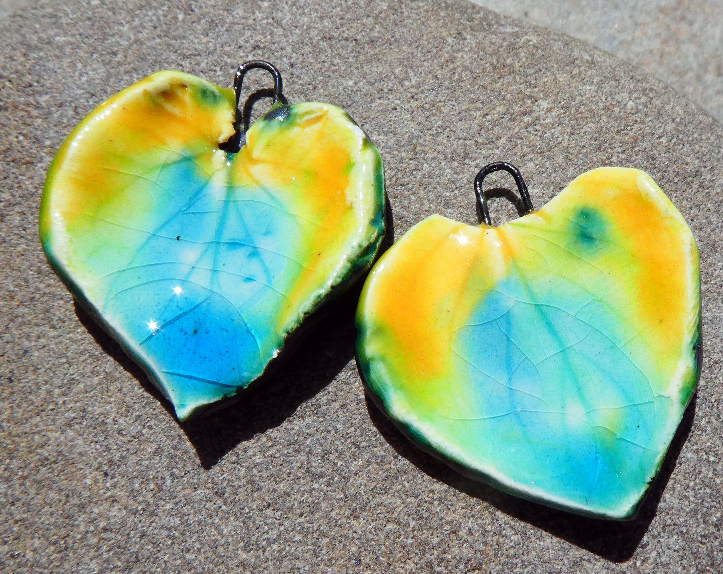 Ceramic Super Slim Spring Leaf Earring Charms #7