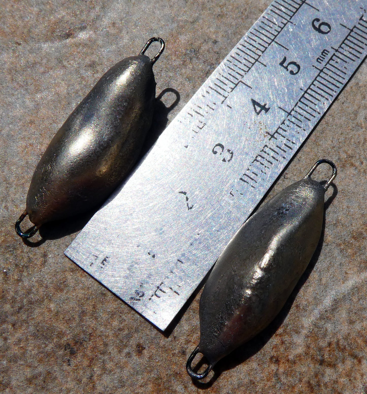 Ceramic Rustic Reed Textured Concave Connectors - Cognac