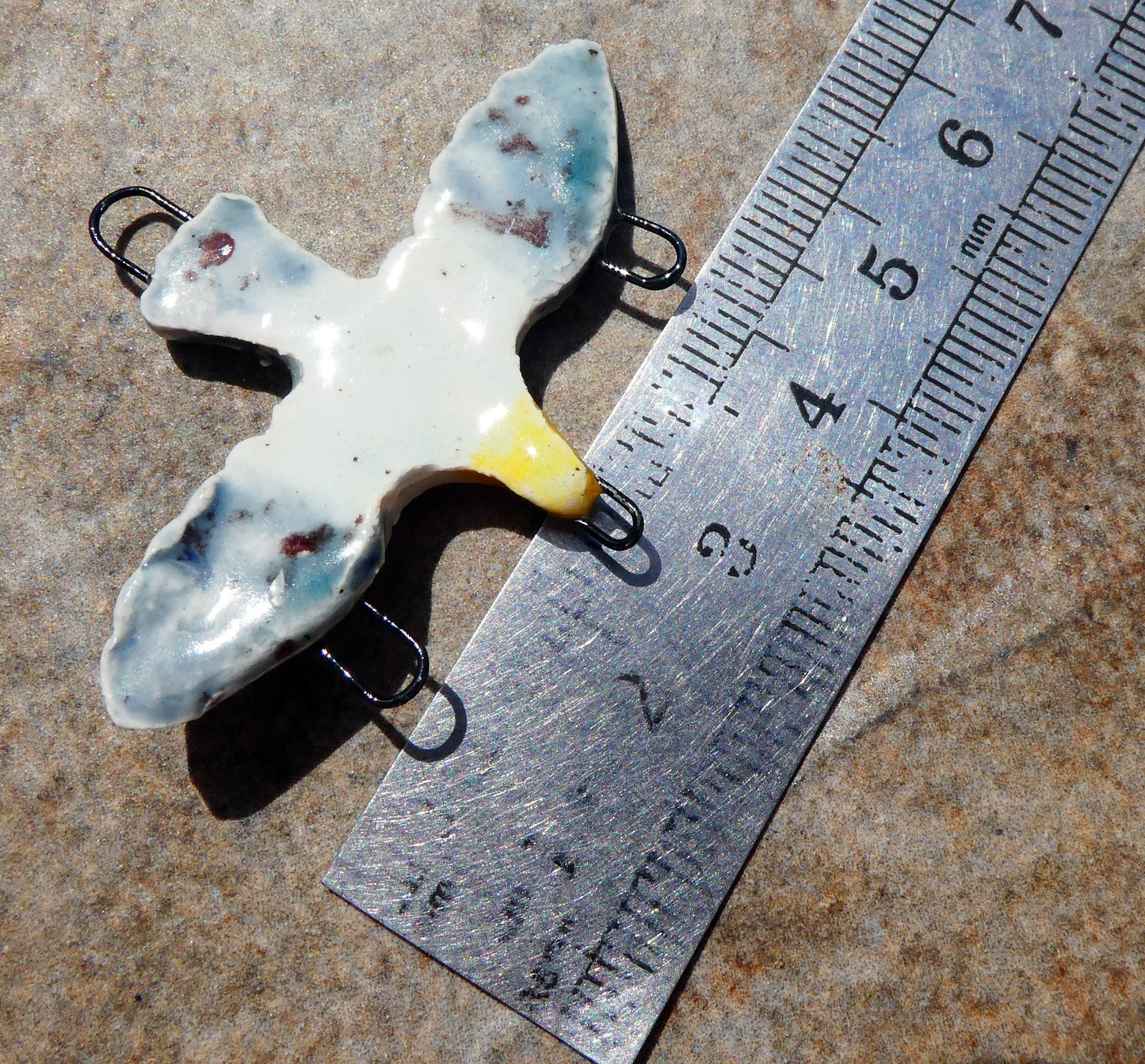 Ceramic Seagull Necklace Connector #1