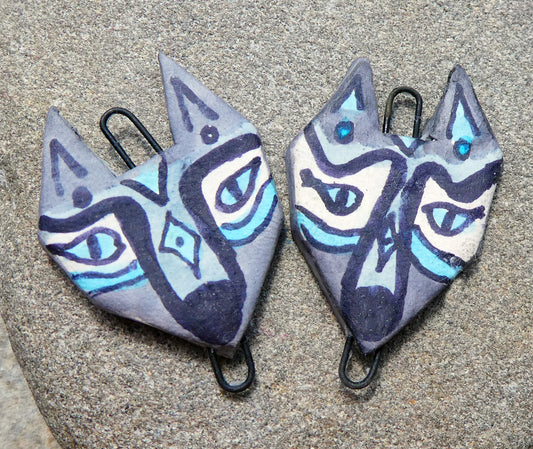 Ceramic Wolf Totem Connectors