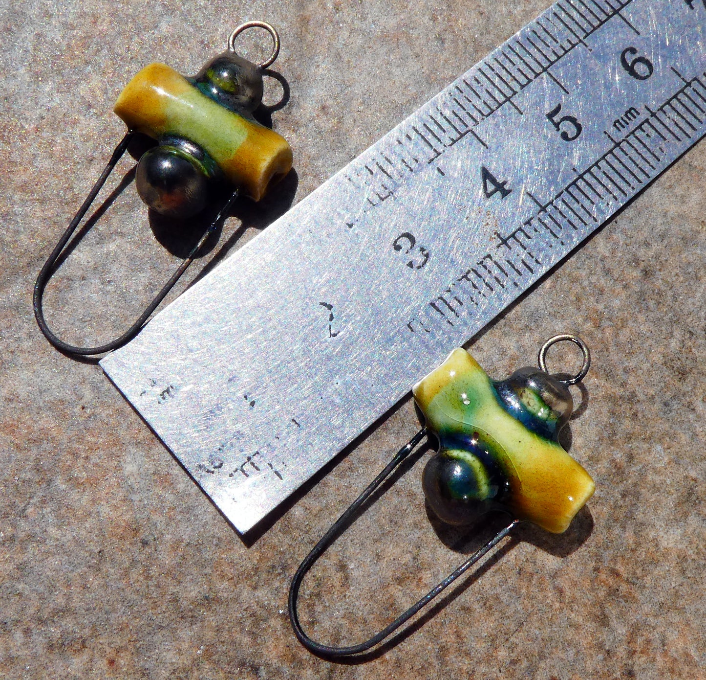 Ceramic Stick and Bobble Hoopy Earring Connectors - Billabong