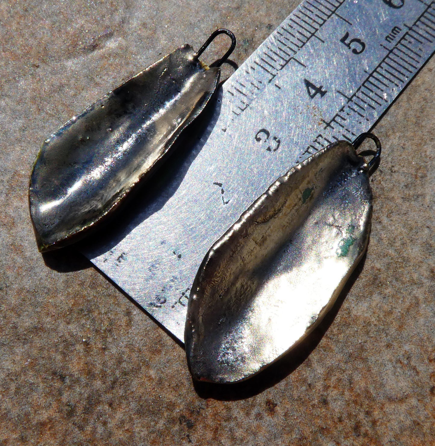 Ceramic Lustrous Feather Charms- Dune