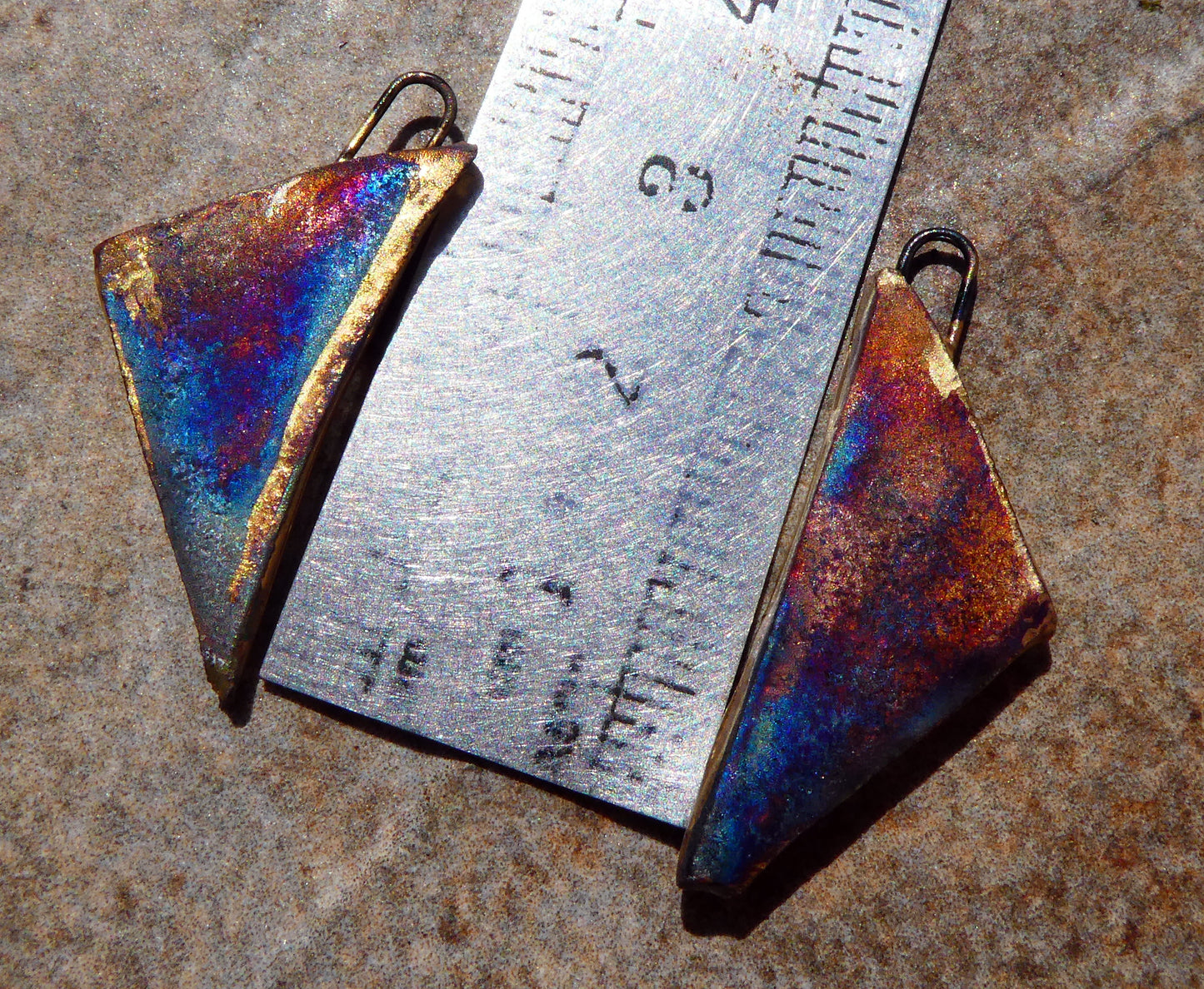 Ceramic Geometric Decal Earring Charms #7