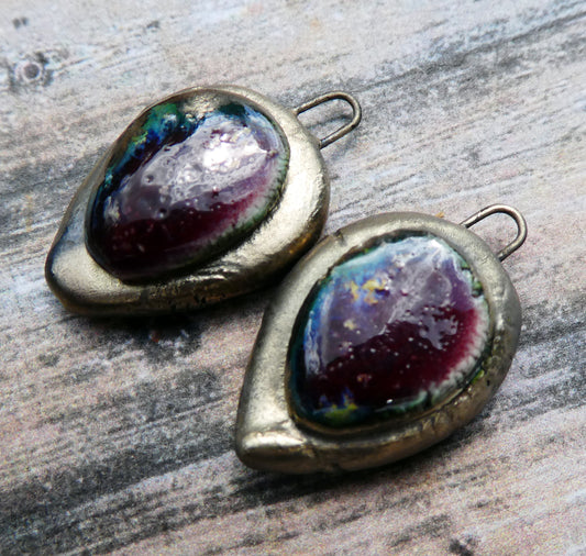 Ceramic Moulded Pebble Charms -Sailors Delight