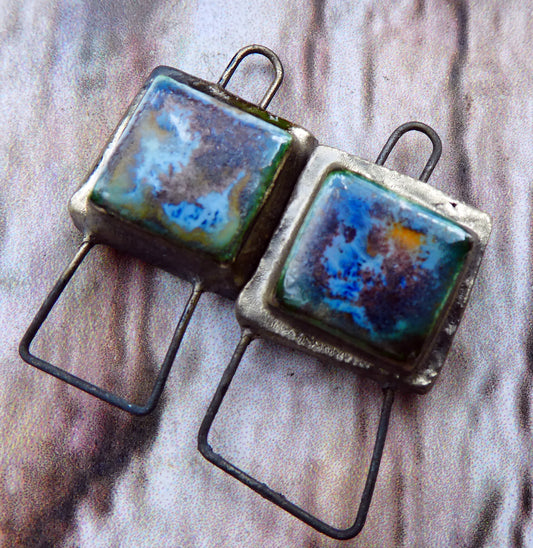 Ceramic Square Hoop Moulded Square Connectors - Outer Space