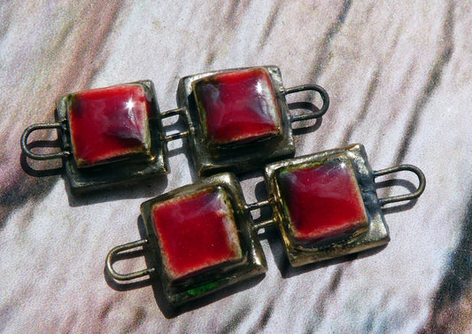 Ceramic Double Square Moulded Connectors -Pillar Box