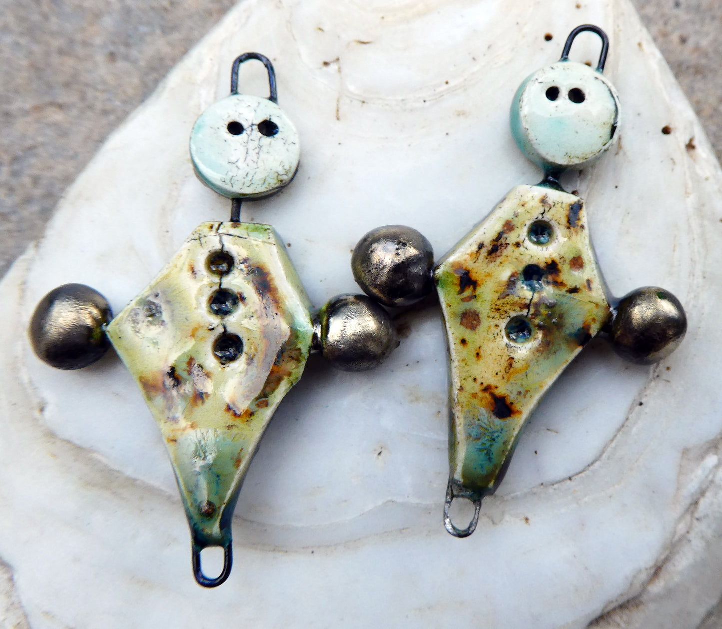 Ceramic Simple Souls Connectors - Cappuccino Mint