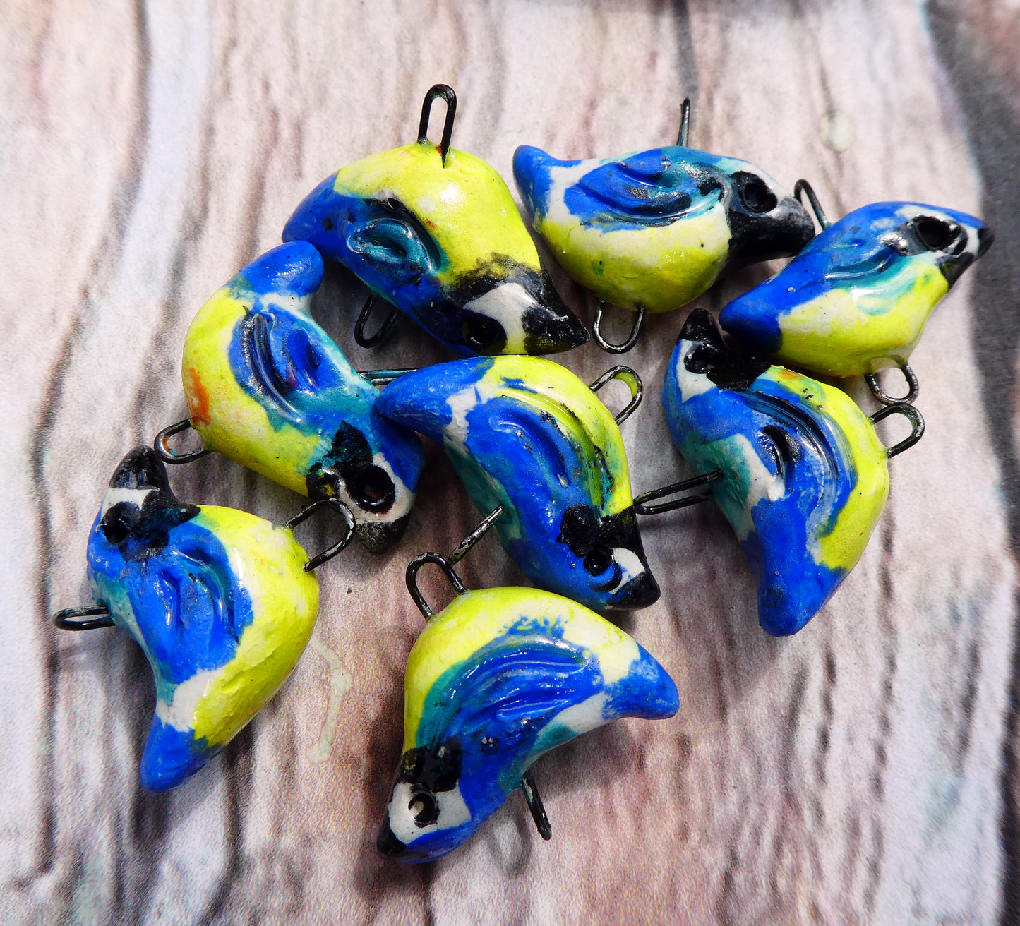 Ceramic Blue Tit Connectors