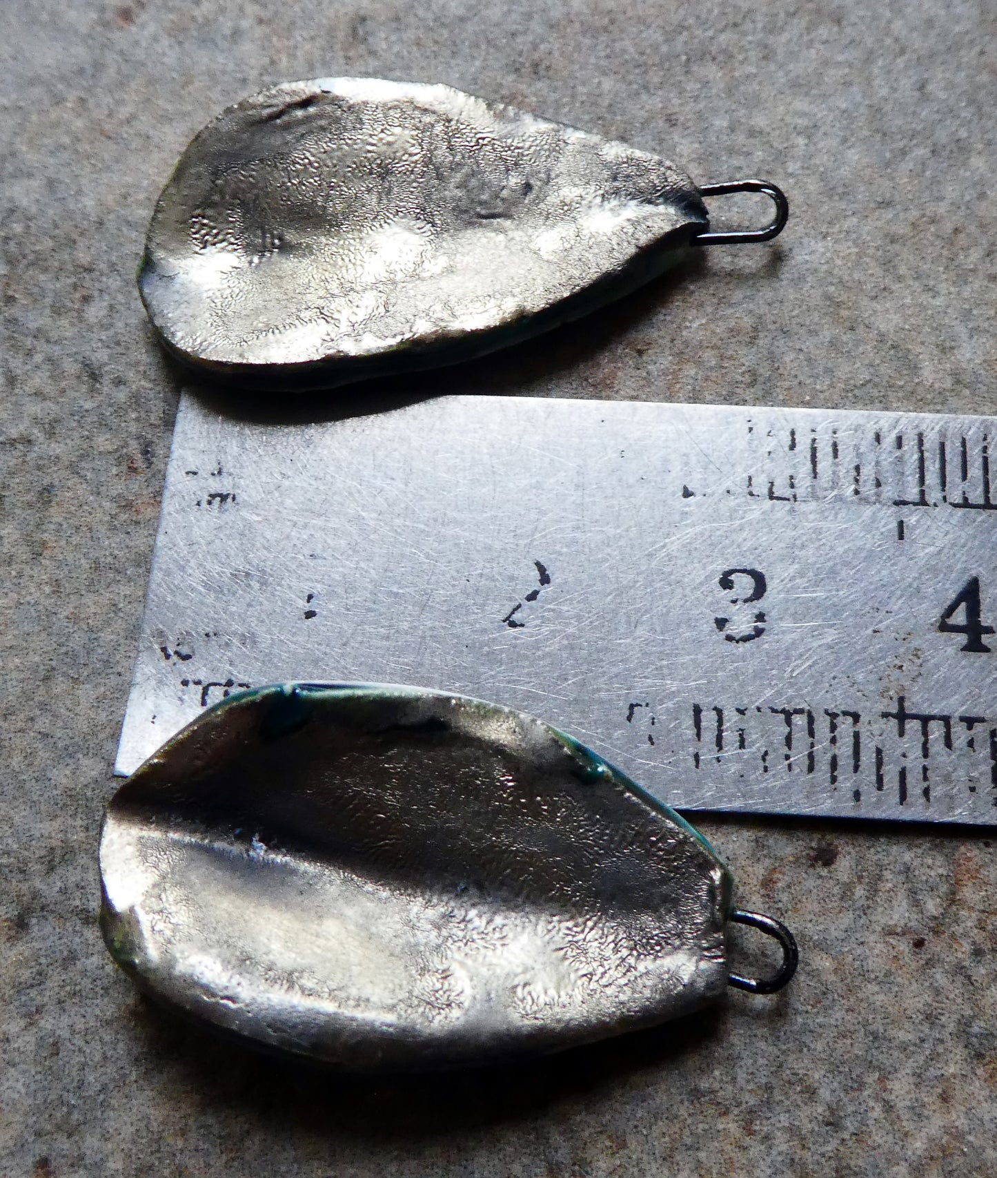 Ceramic Feather Charms- Antique Turquoise