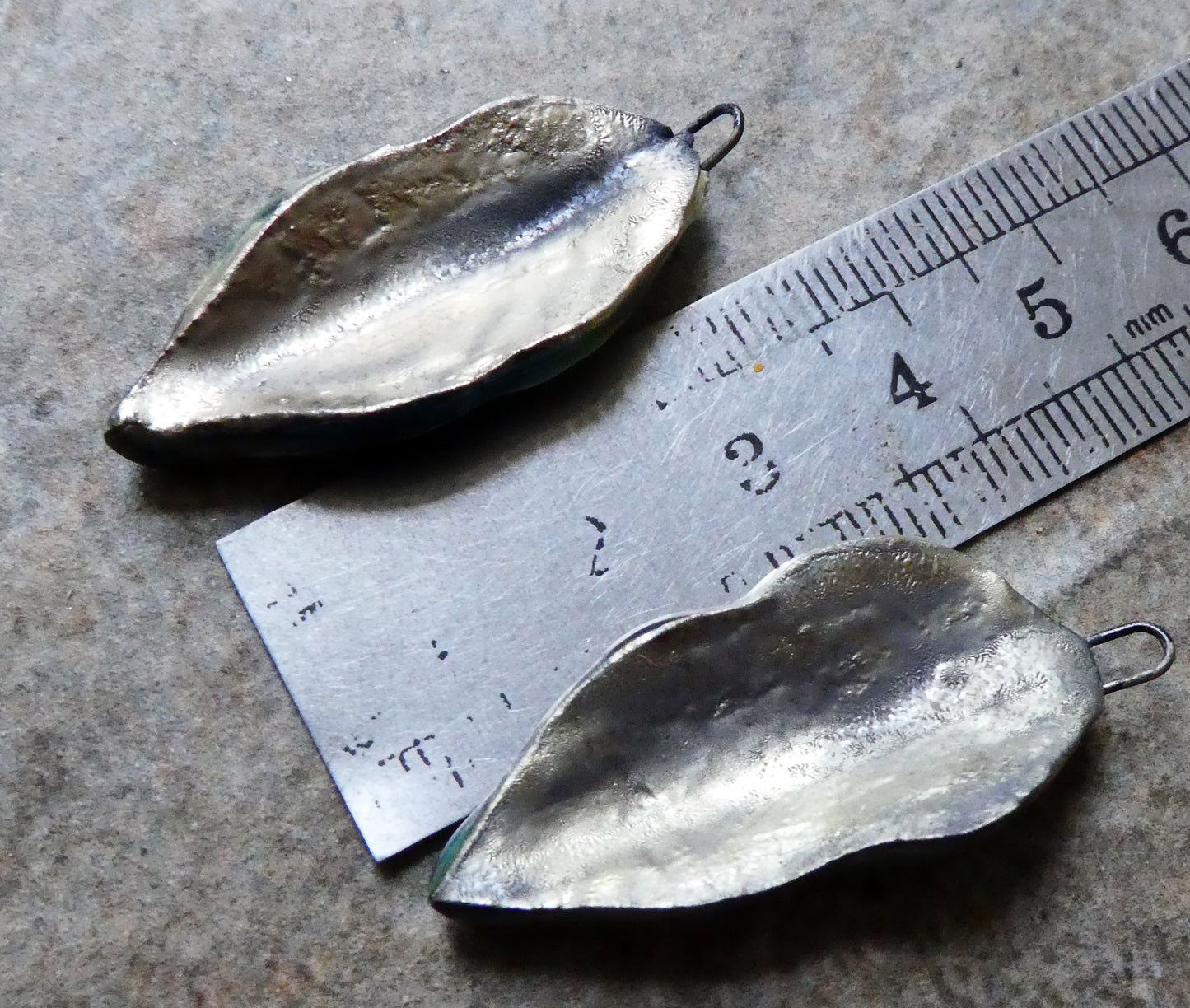 Ceramic Super Slim Spring Leaf Earring Charms #2