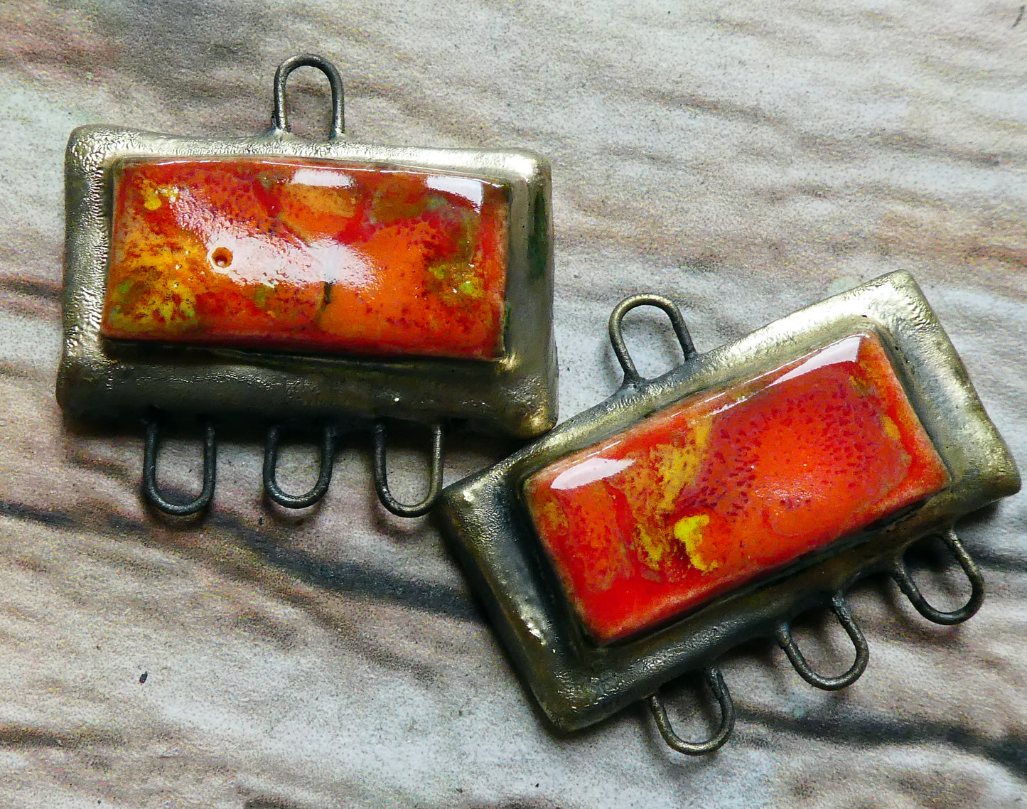 Ceramic Moulded Oblong Connectors-Firecracker