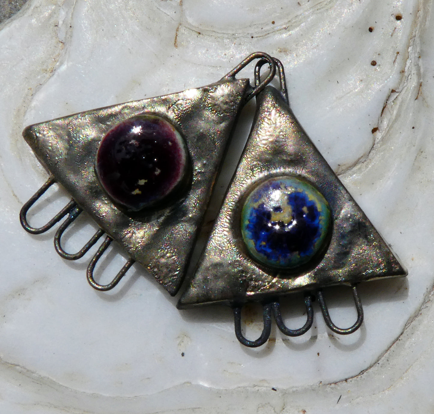 Ceramic Moulded Three Hoop Triangle Connectors - Sailors Delight