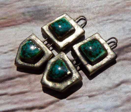 Ceramic Moulded Mixed Shape Charms -Santa Lucia
