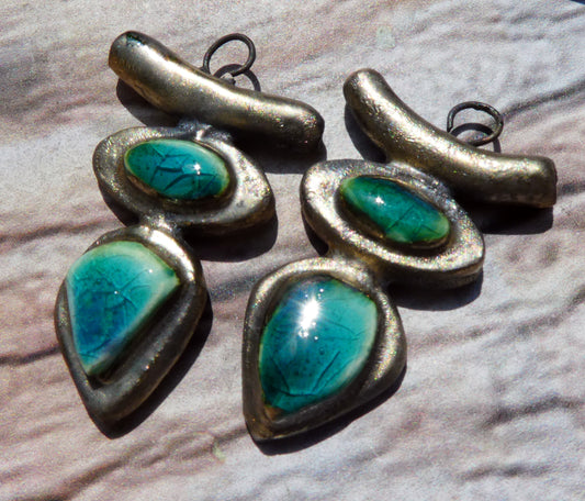 Ceramic Moulded Goddess Stack Charms -Jurassic