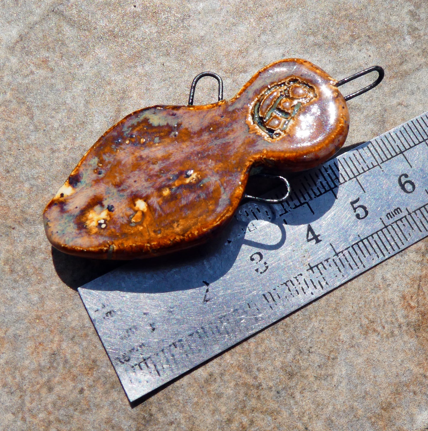 Ceramic Bird Goddess Pendant #1