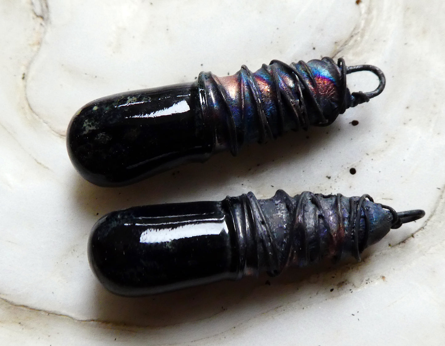 Ceramic Wire Wrapped Baton Charms -Constellation