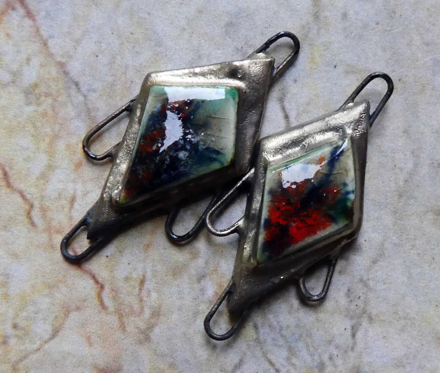 Ceramic Moulded Diamond Connectors-Smoke and Fire