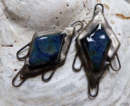 Ceramic Moulded Diamond Connectors-Obsidian